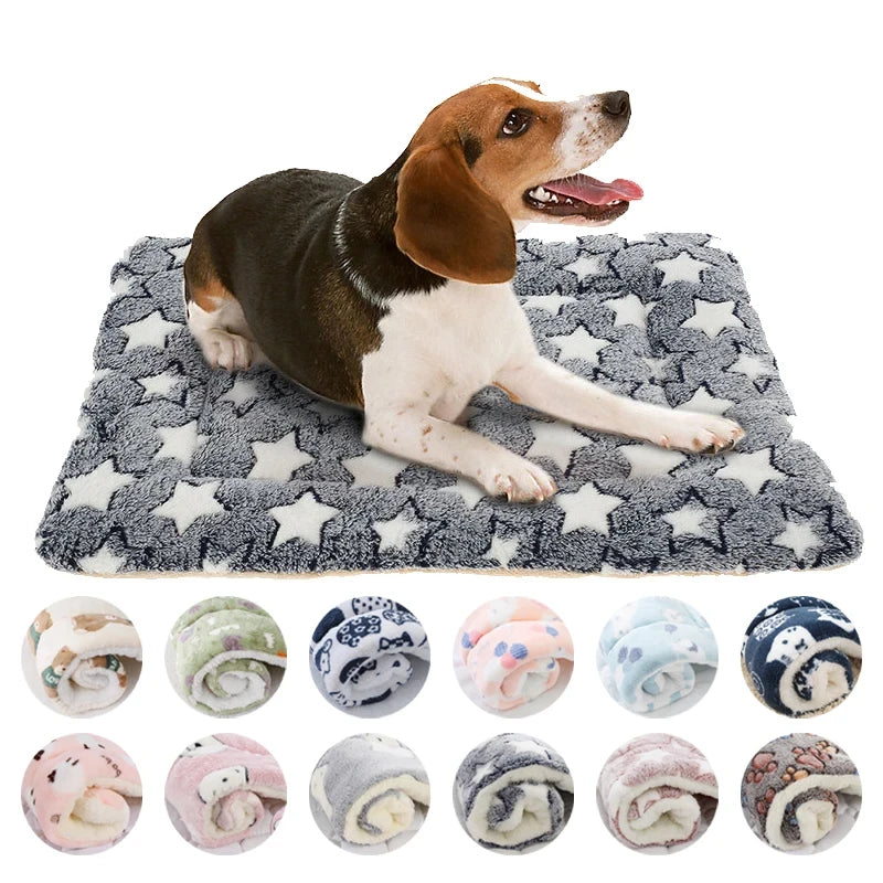 Flanell-Haustier-Schlafmatte – gemütliches Hundebett und Katzenbett, weiches Welpenbett, Hundesofa mit kuscheliger Matratze und Winterdecke für kleine und große Hunde.