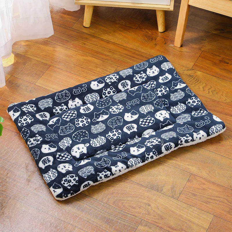 Flanell-Haustier-Schlafmatte – gemütliches Hundebett und Katzenbett, weiches Welpenbett, Hundesofa mit kuscheliger Matratze und Winterdecke für kleine und große Hunde.