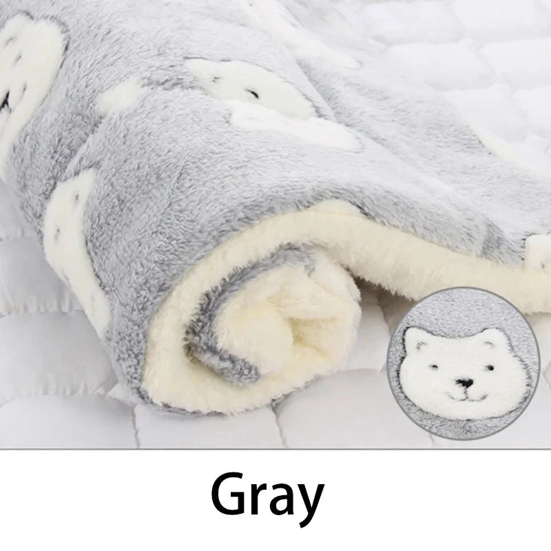 Flanell-Haustier-Schlafmatte – gemütliches Hundebett und Katzenbett, weiches Welpenbett, Hundesofa mit kuscheliger Matratze und Winterdecke für kleine und große Hunde.